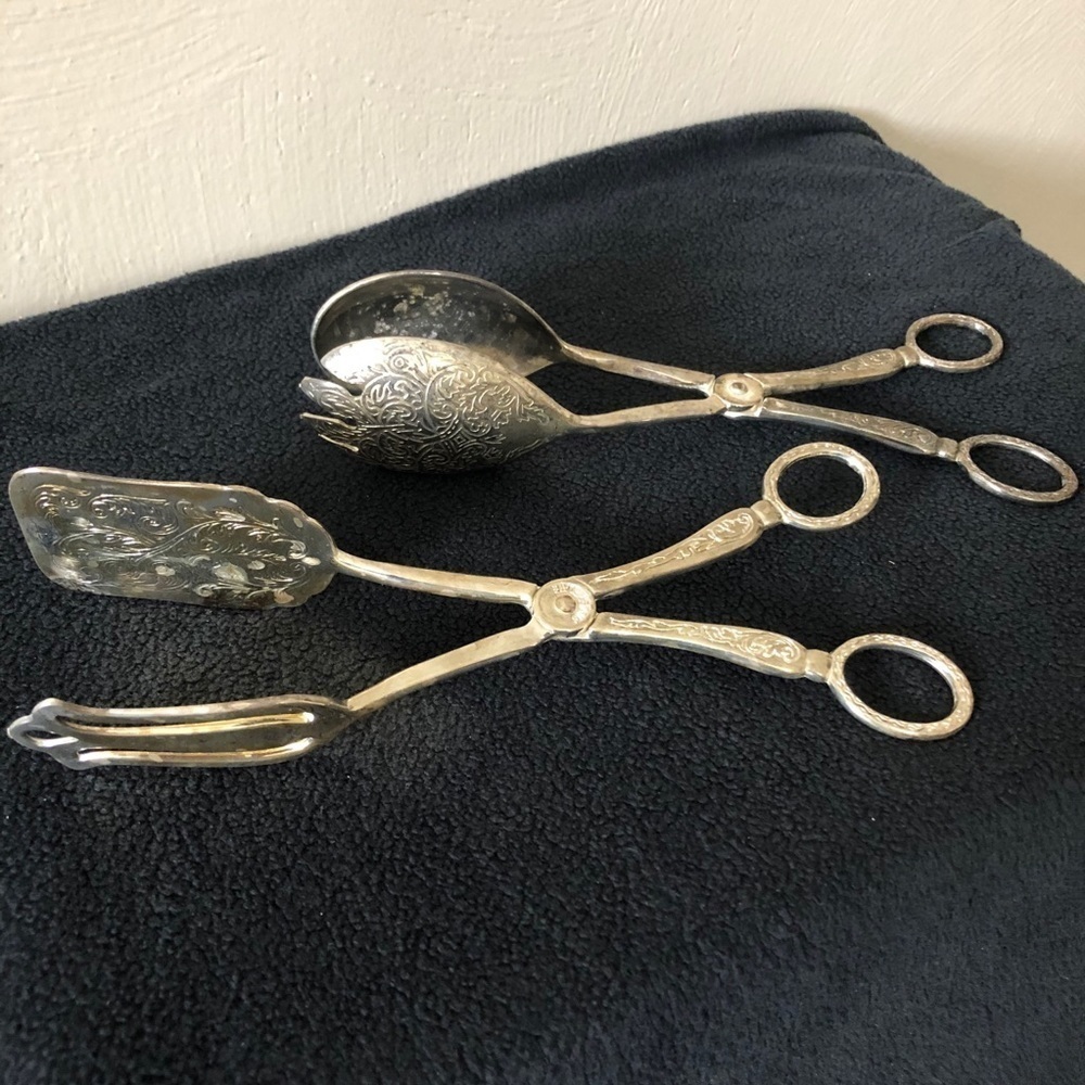 Vintage Ornate Silver-plated Serving Set
